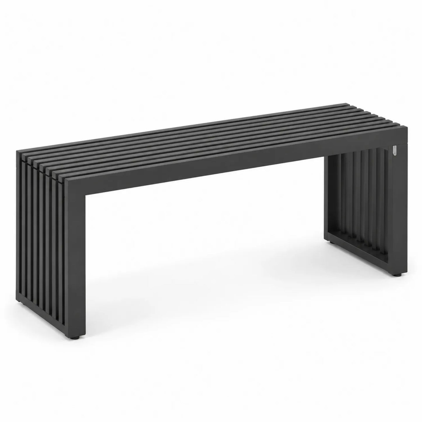 Banco de aluminio negro 120x40x45 cm