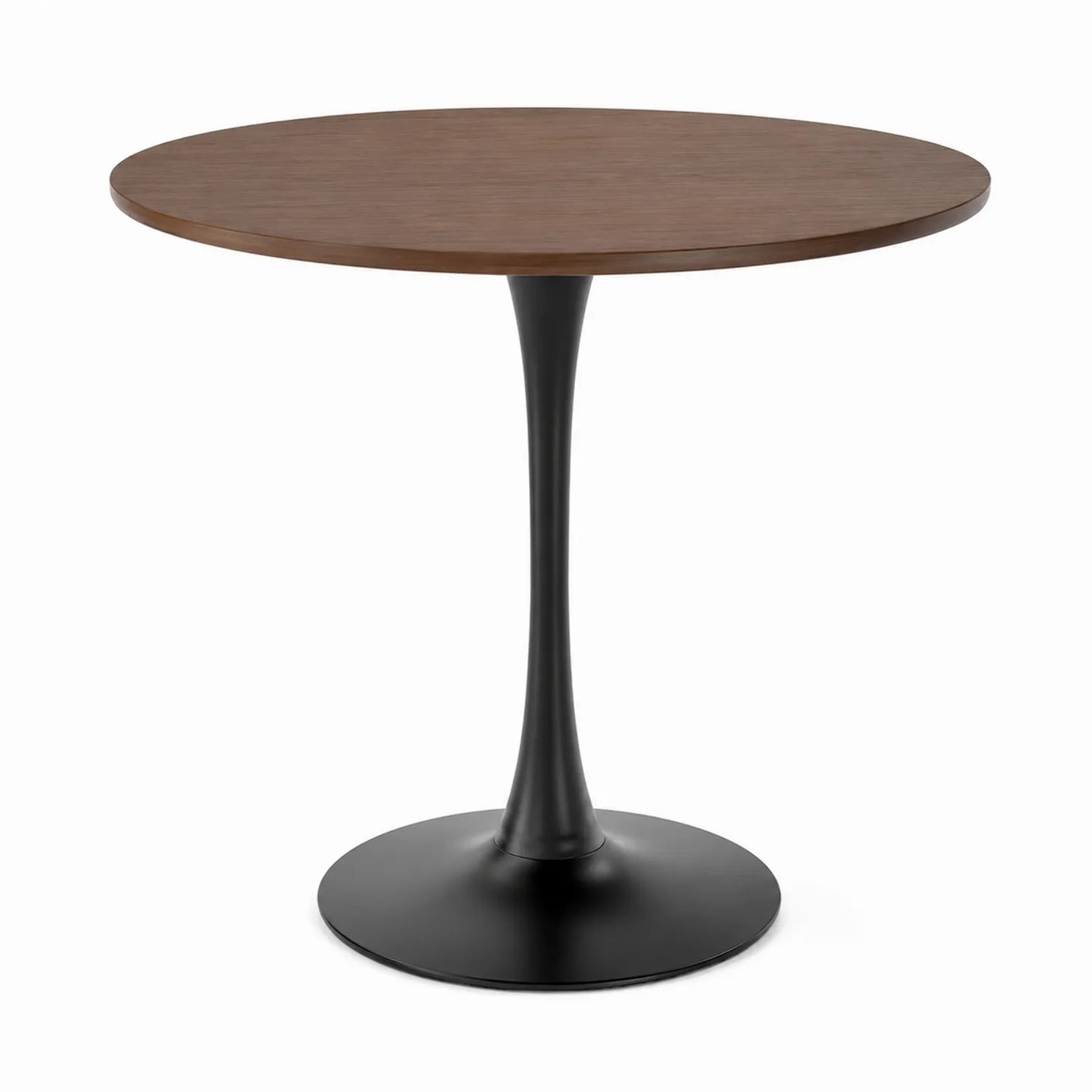 Mesa redonda de MDF y metal negro 75 cm