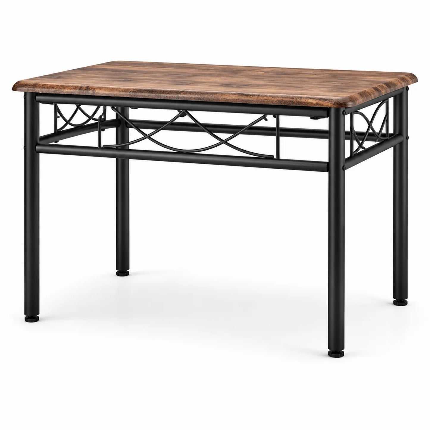 Mesa de comedor madera y metal negro 120x70x75 cm