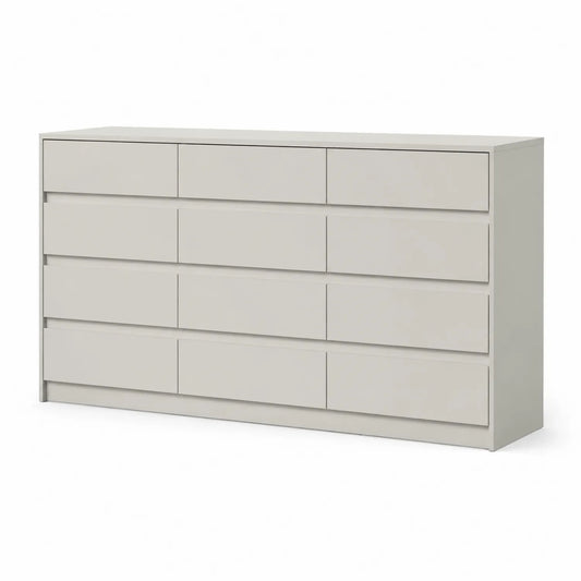 Cajonera de MDF color Crema con 10 cajones 120x80x40 cm