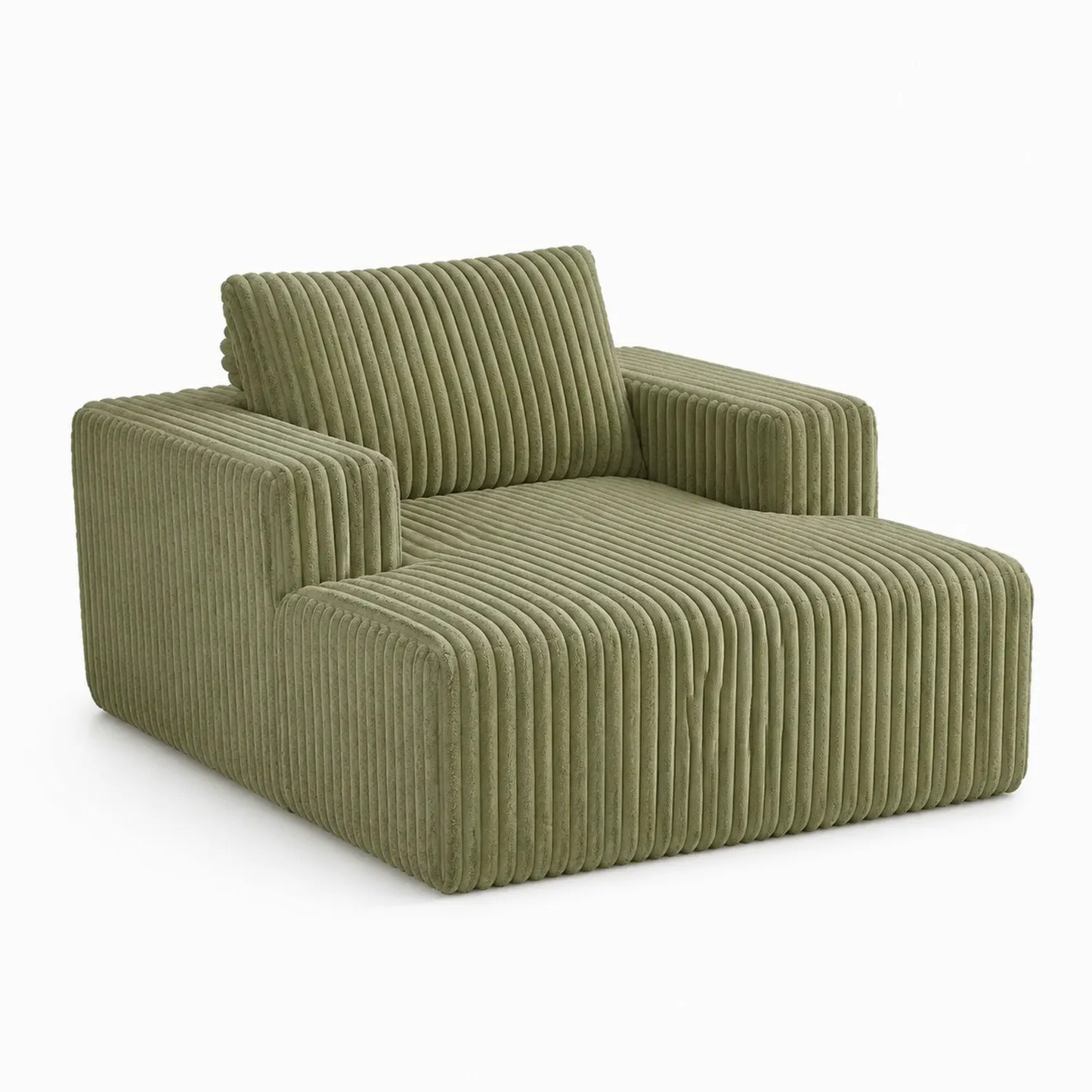 Sillón de pana verde 150x90x75 cm